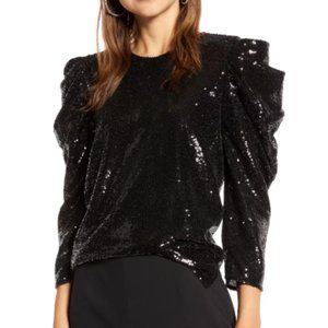 Sequin Night Out Top - Something Navy Size XXS